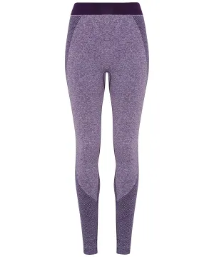 Womens TriDri® seamless 3D fit multi-sport sculpt leggings | Purple