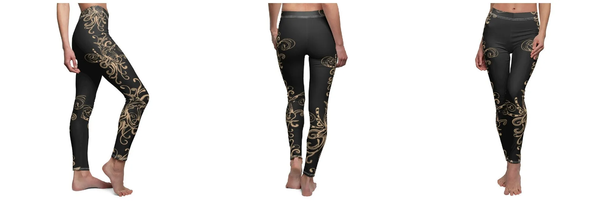 Yoga/Gym/Lounge/Chill/Brunch Casual Leggings Stylish Trendy Motif Design Modern Printed Women&#39;s Cut & Sew Leggings in various sizes/colors