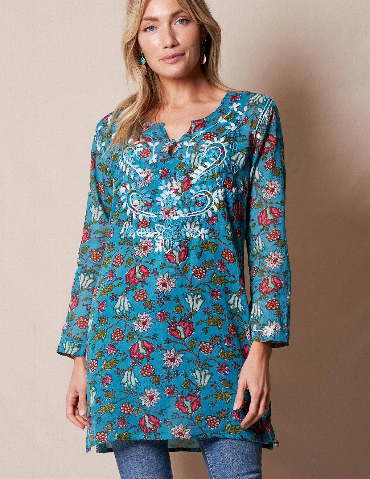 Zarah Tunic - Turquoise - As-Is-Clearance