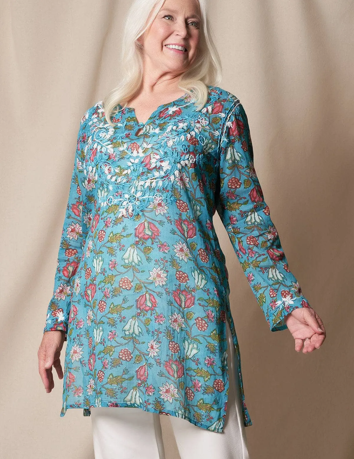 Zarah Tunic - Turquoise - As-Is-Clearance