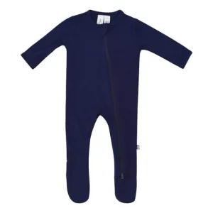 Zipper Footie, Navy