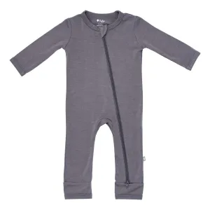 Zippered Romper, Charcoal