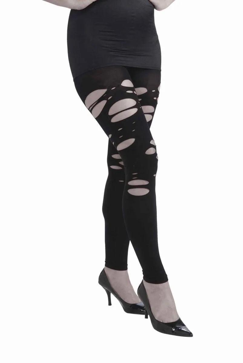 Zombie Torn Leggings Costume Hosiery Accessory