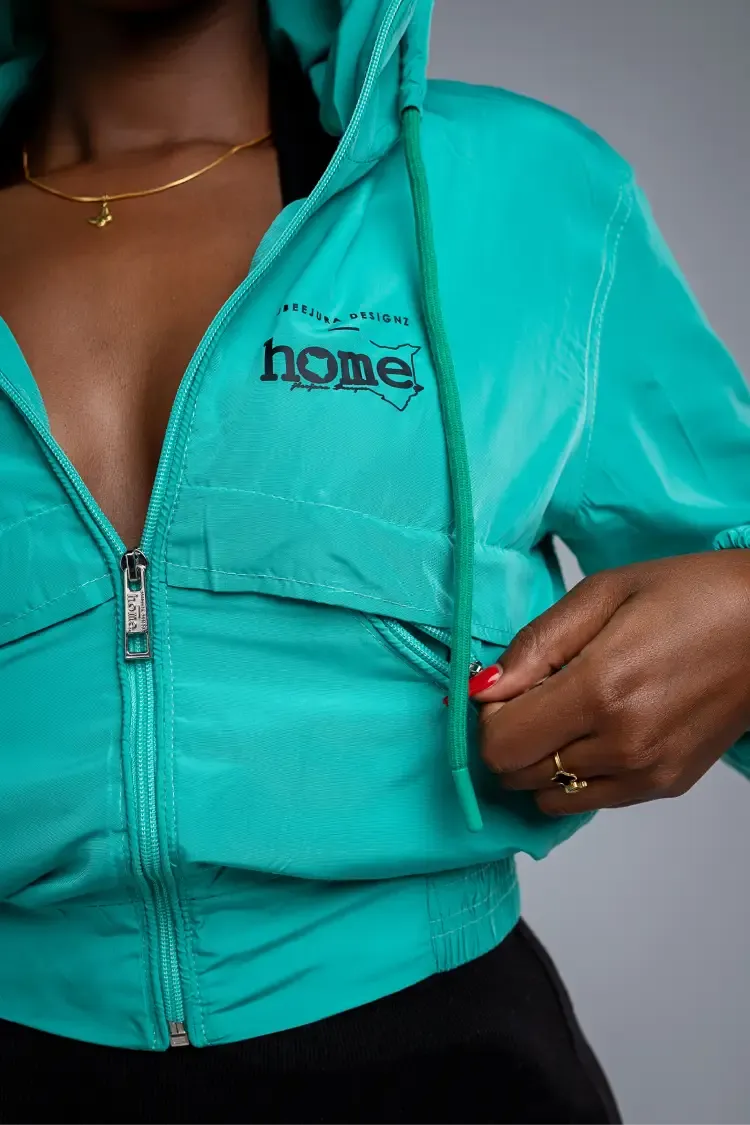 Zuma Cropped Bomber Jacket - Turquoise